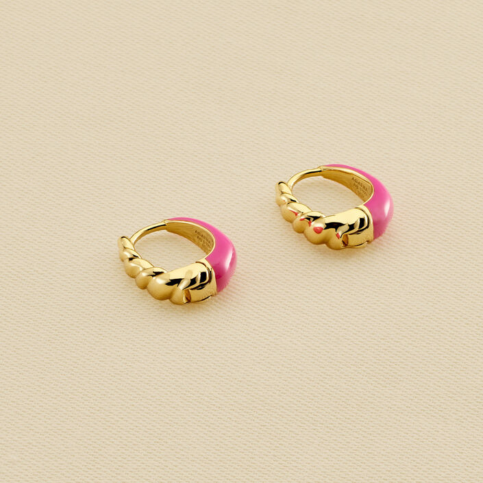 Hoops ATMA - Pink / Gold - All jewellery  | Agatha