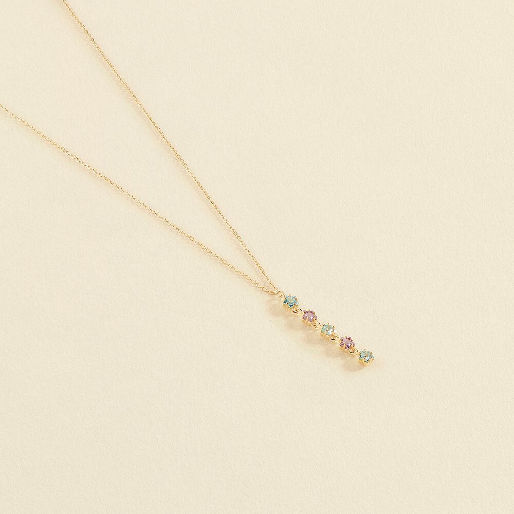 Mid-length necklace SPACEAG - Multicolor / Gold - All jewellery  | Agatha
