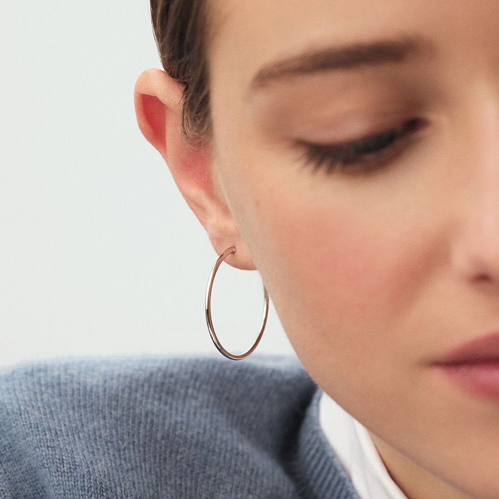 Hoops CREOLA - Silver - Genuine silver  | Agatha