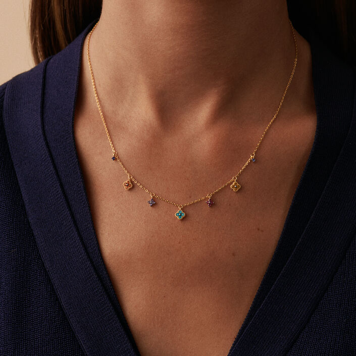 Choker necklace BELOVED - Multicolor / Gold - All jewellery  | Agatha
