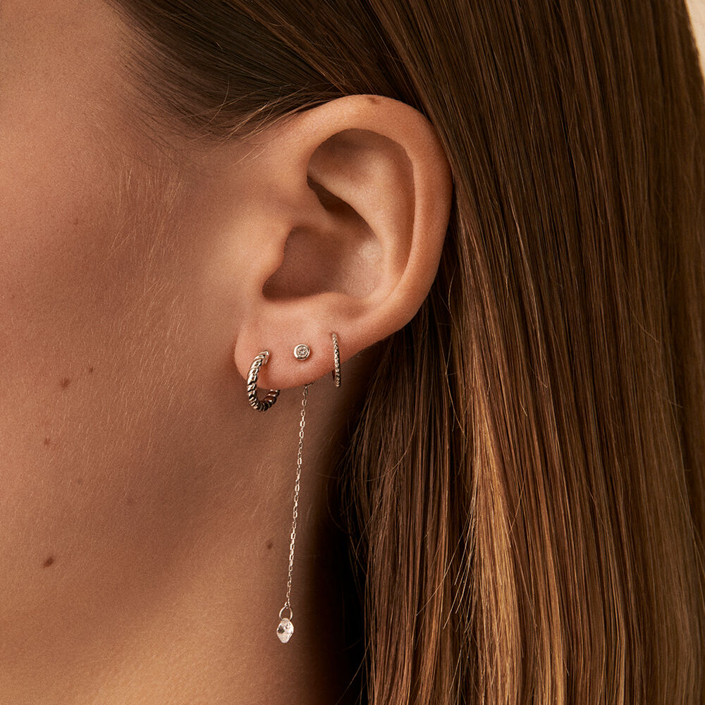 Piercing stud PERCEE Crystal Silver