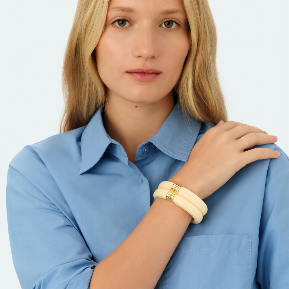 Cuff PALAIS ROYAL - Ivory / Gold - BACKSTAGE  | Agatha