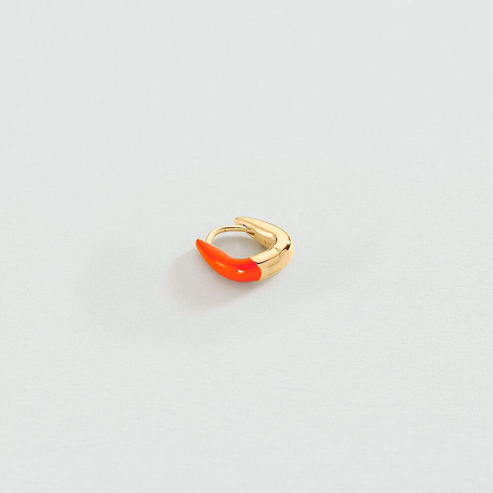 Hoop piercing SUZETTE - Orange / Gold - Hoop piercing  | Agatha