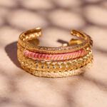 Bangle RAFIA - Beige / Golden - All jewellery  | Agatha