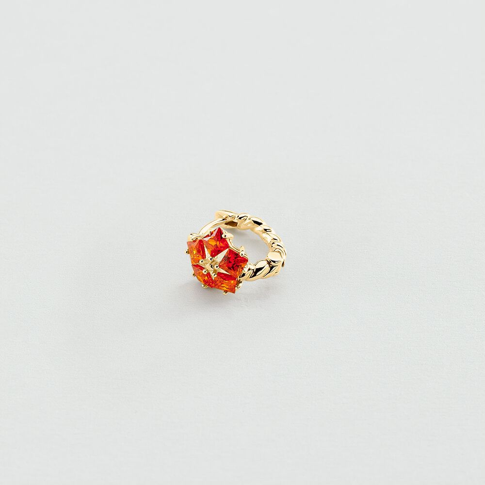 Hoop piercing STUNNING - Orange / Gold - Hoop piercing  | Agatha