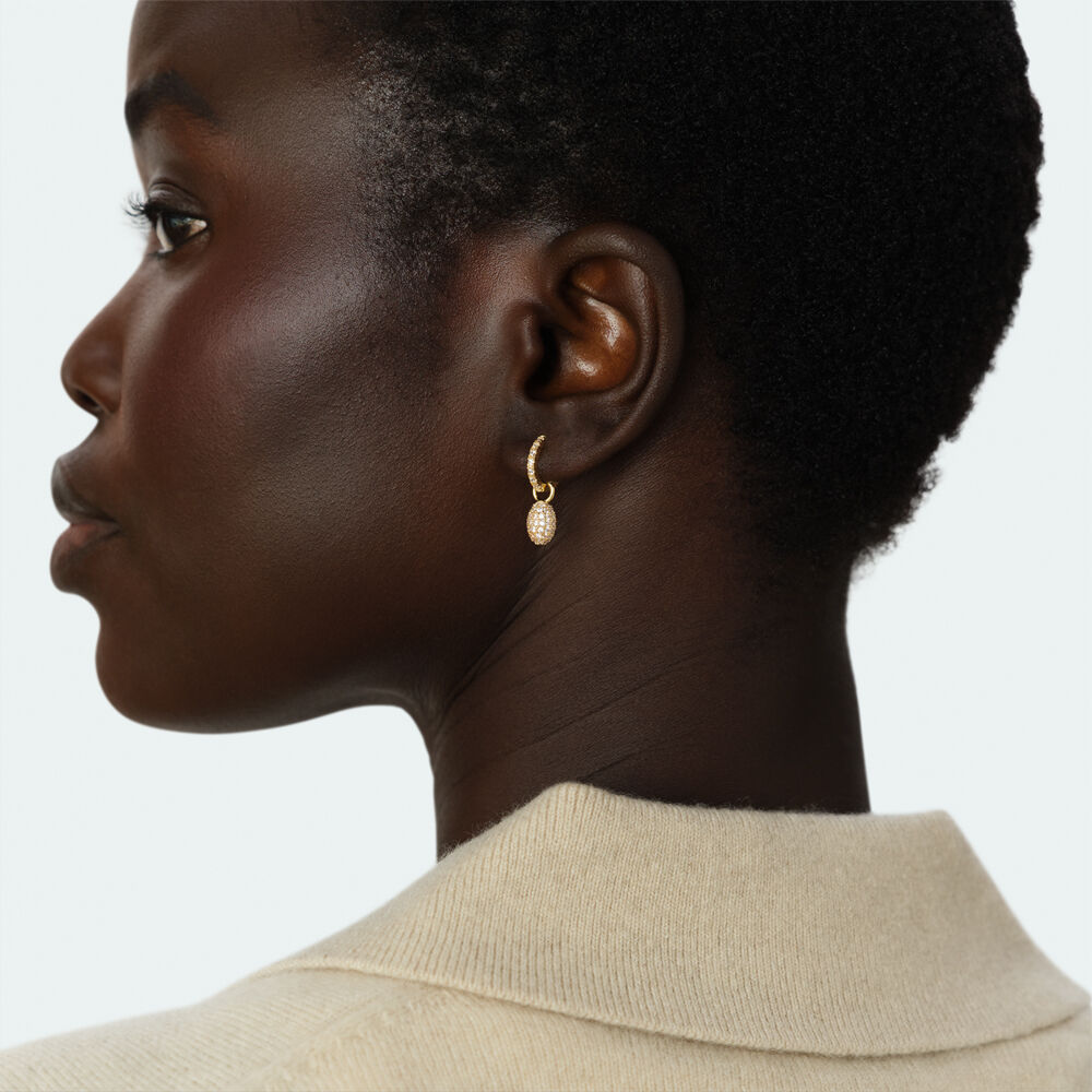 Pendant PAV&Eacute; OVAL - Crystal / Golden - New arrivals  | Agatha