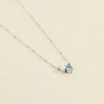 Choker necklace JACKIE - Silver / Aquamarine blue  - All jewellery  | Agatha