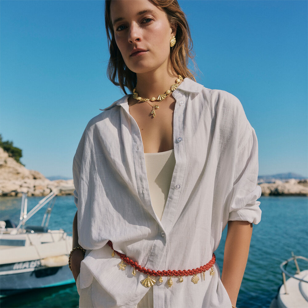 Mid-length necklace CALYPSO - Golden - Necklaces  | Agatha