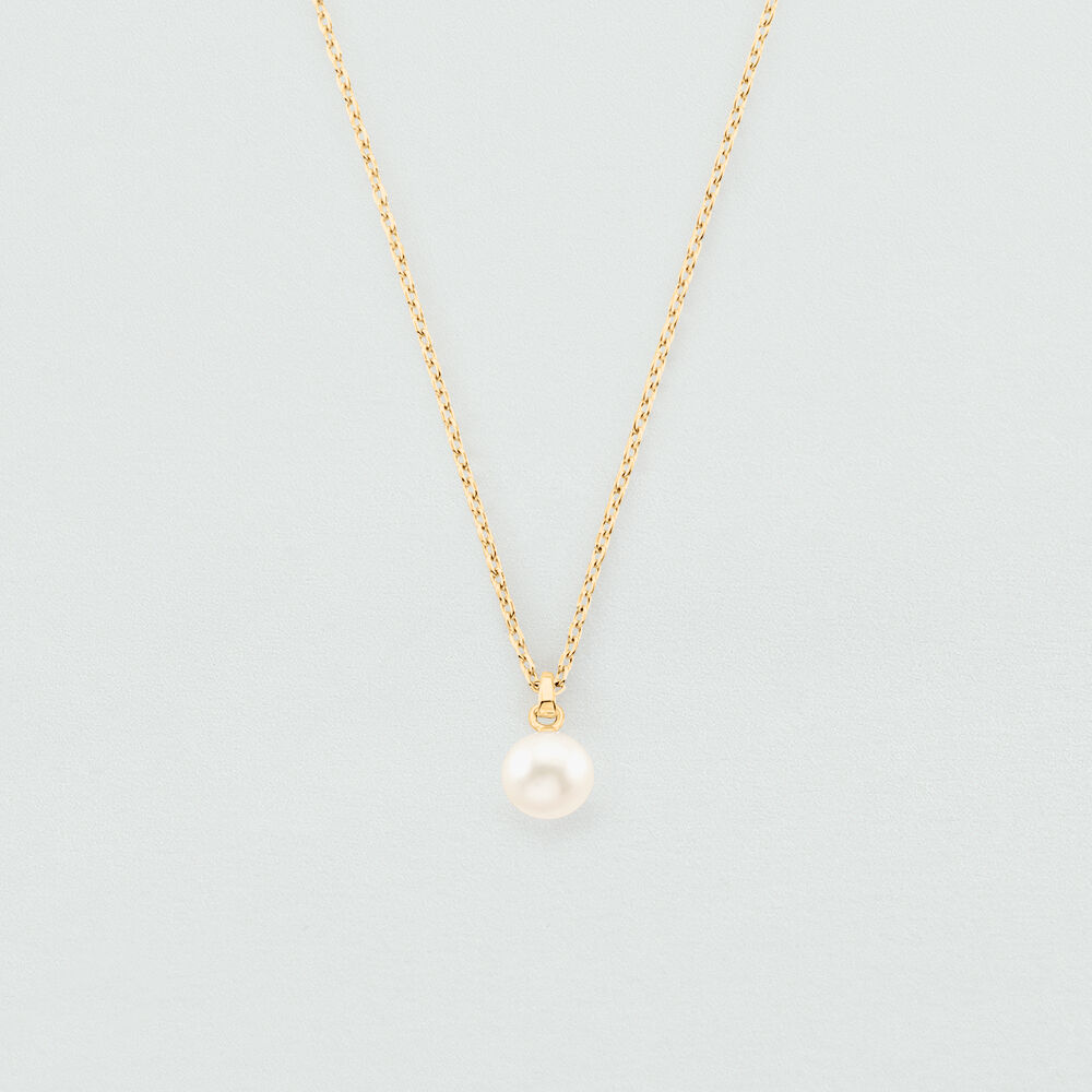 Choker necklace PERLYS - Pearl / Gold - Choker necklace  | Agatha