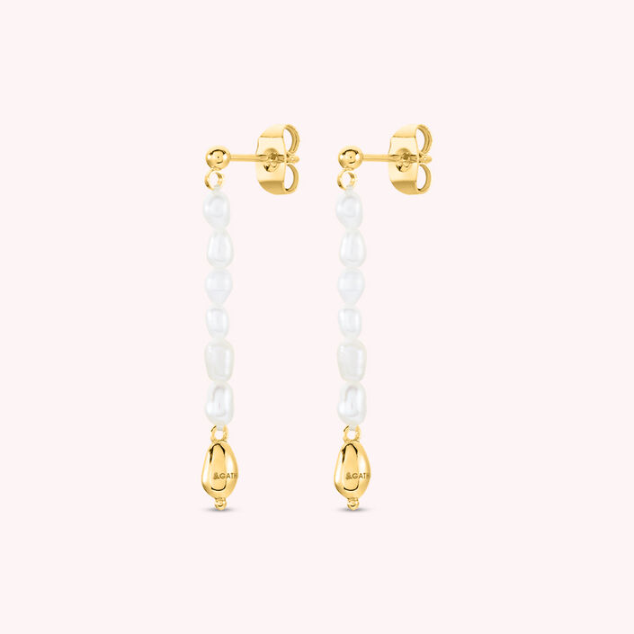 Long earrings IDYLLE - Pearl / Gold - All earings  | Agatha