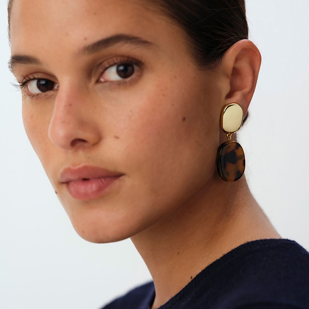 Clip earrings TURENNE - Scale / Golden - Clip earrings  | Agatha