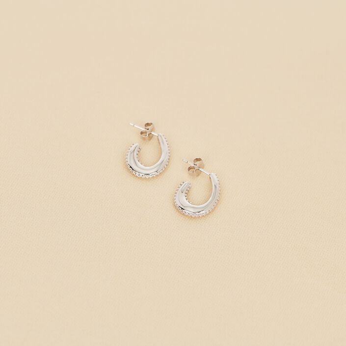 Hoops GEMINI - Crystal / Silver - All jewellery  | Agatha
