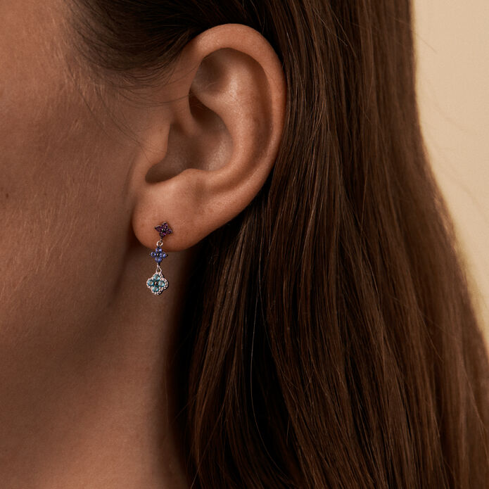 Long earrings BELOVED - Multicolor / Silver - All jewellery  | Agatha