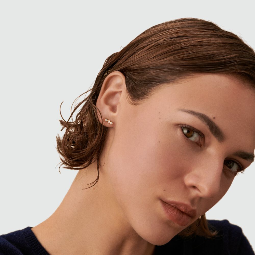 Piercing stud LEINA - Crystal / Golden - Jewellery  | Agatha