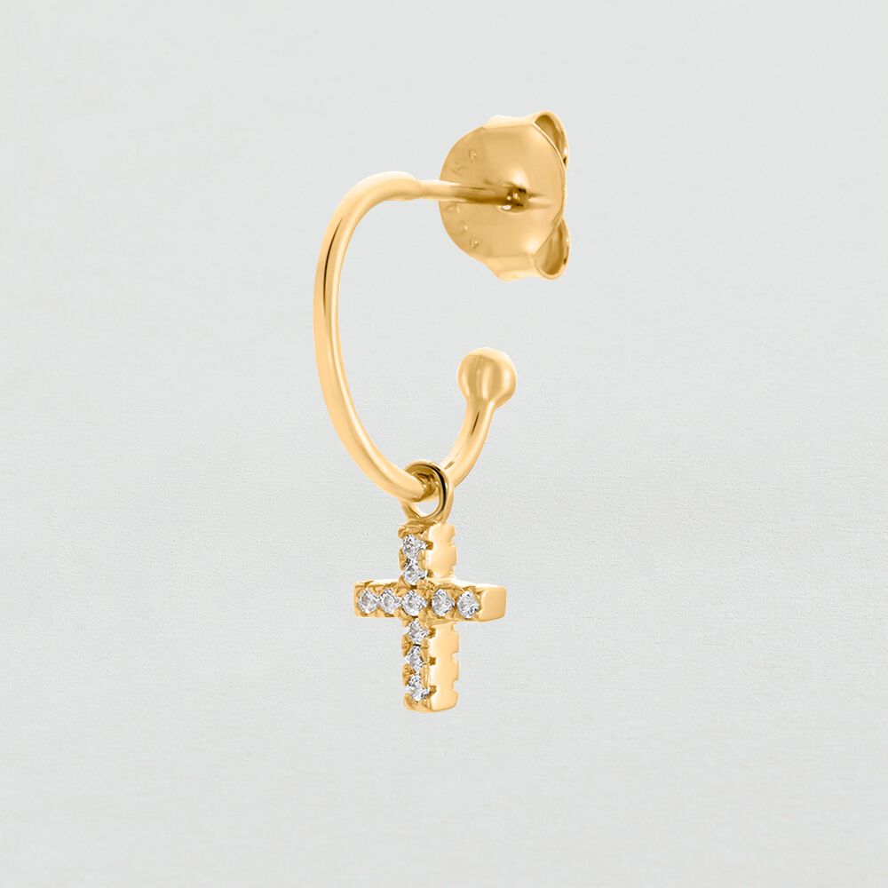 Hoop piercing CRIOCRUZ - Crystal / Golden - Hoop piercing  | Agatha