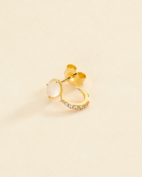 Hoop piercing PRECIEUX - White / Gold - All jewellery  | Agatha