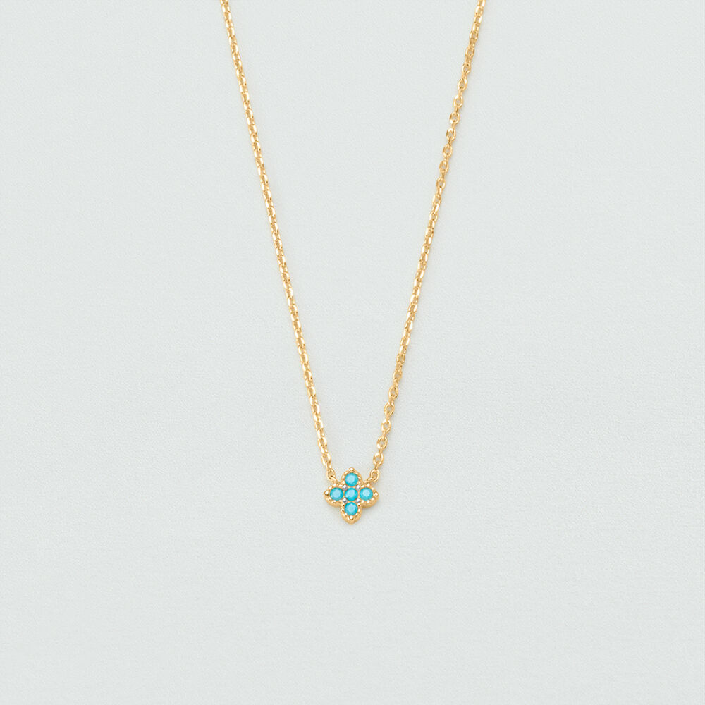 Choker necklace BELOVED - Turquoise / Gold