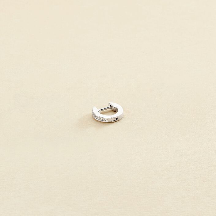 Hoop piercing CRIODIAM - Crystal / Silver - All jewellery  | Agatha