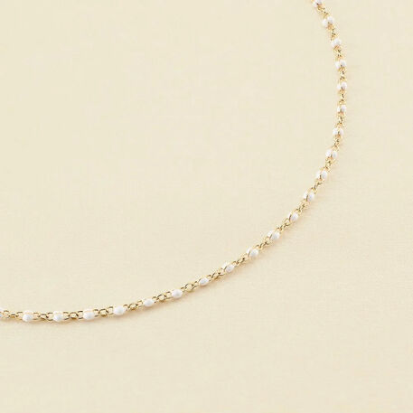 Choker necklace SMARTY - White / Gold - All jewellery  | Agatha