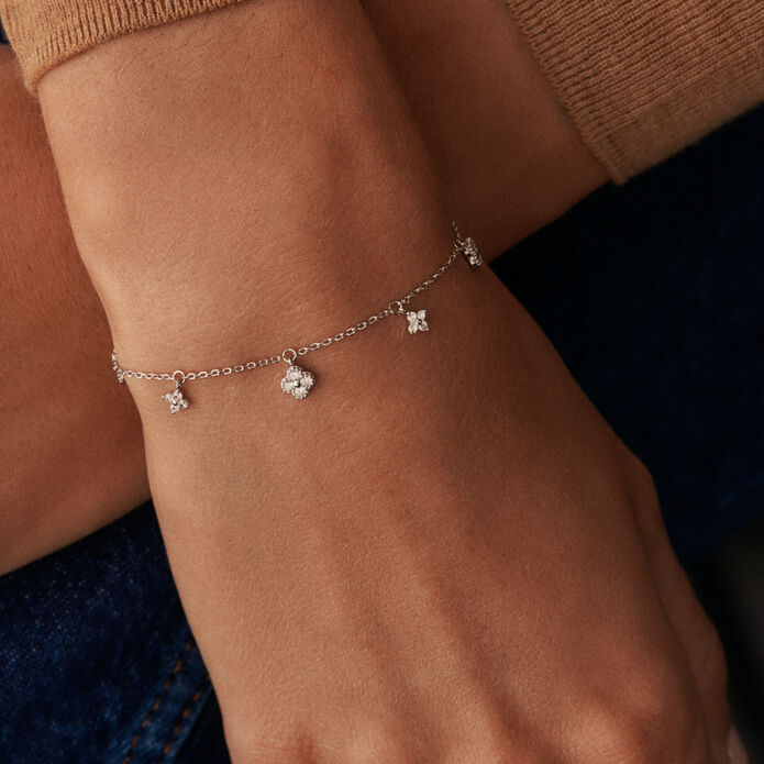 Link bracelet BELOVED - Crystal / Silver - 9:42  | Agatha