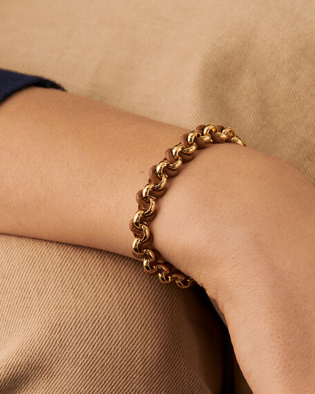 Link bracelet TWIGGY - gold / camel - All jewellery  | Agatha