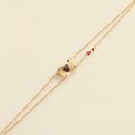 Link bracelet DIAMONDS - Gold / Gun - All jewellery  | Agatha