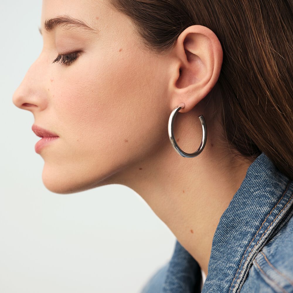 Hoops GIPSY - Silver - Earrings  | Agatha