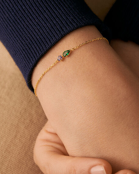 Link bracelet ASTRE - Green / Golden - All bracelets  | Agatha