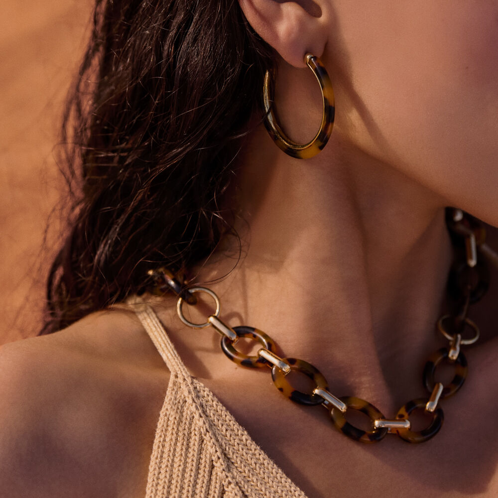 Hoops POP COLOR - Scale / Golden - Boucle  | Agatha