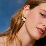Long earrings PERLYS - Pearl / Gold - All earings  | Agatha