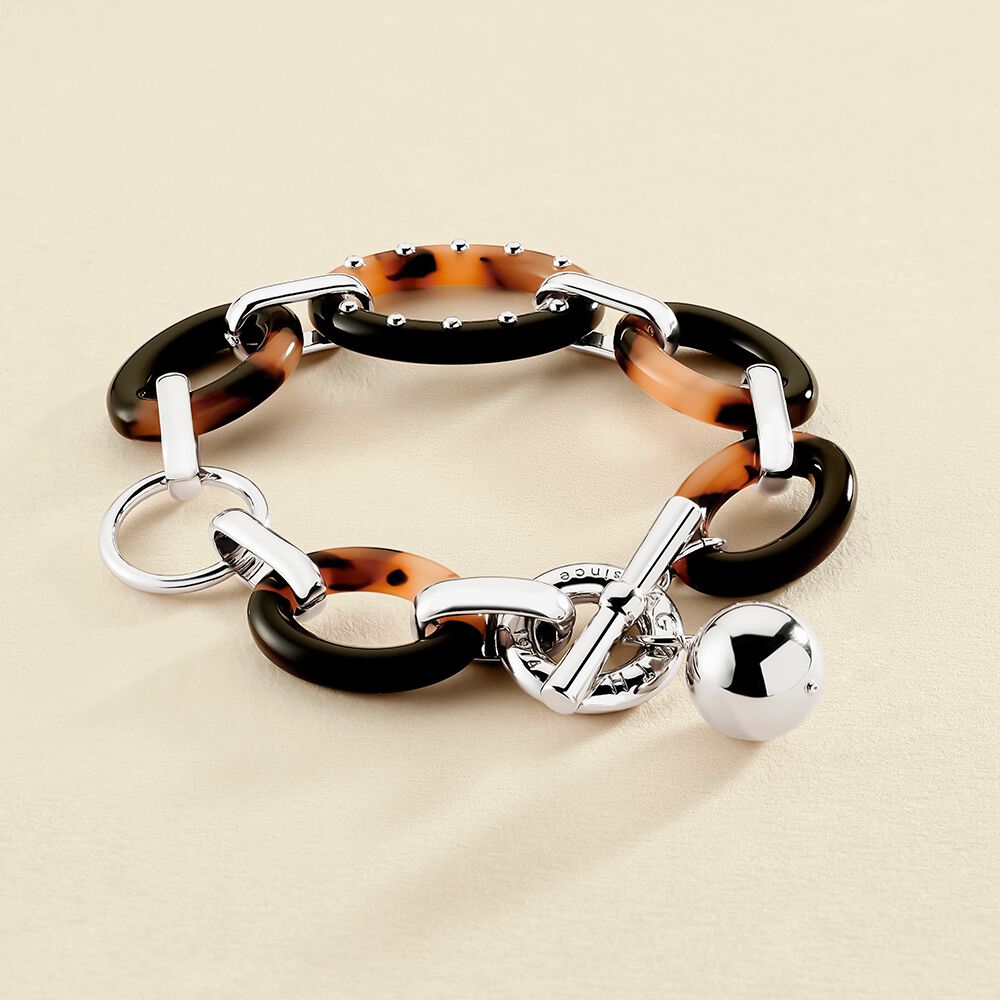 Link bracelet BOUCLE - Tortoise / Black - All jewellery  | Agatha
