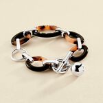 Link bracelet BOUCLE - Tortoise / Black - All jewellery  | Agatha