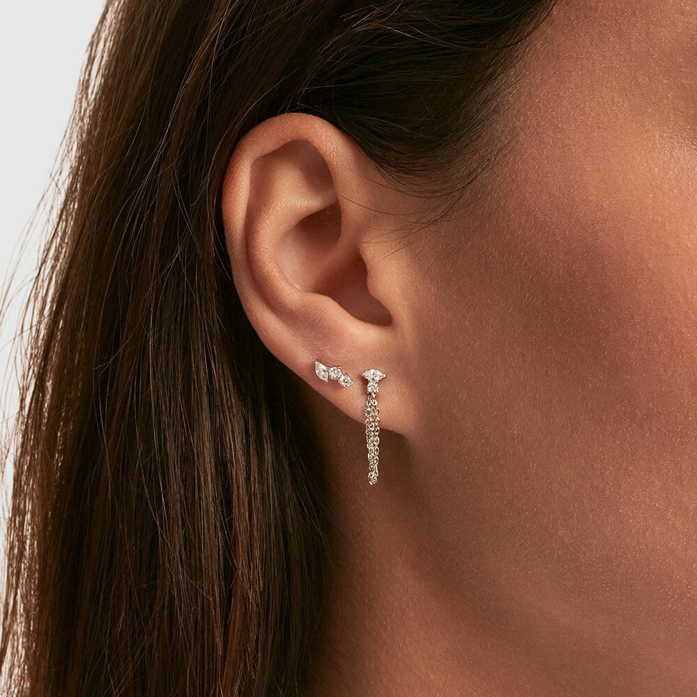 Hoop piercing AMAS - Crystal / Silver - Hoop piercing  | Agatha