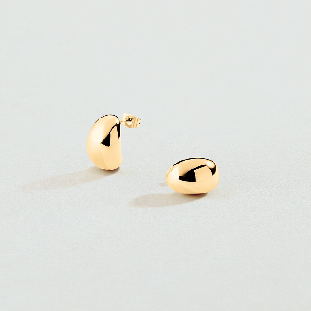Hoops LEA - Golden - Earrings  | Agatha