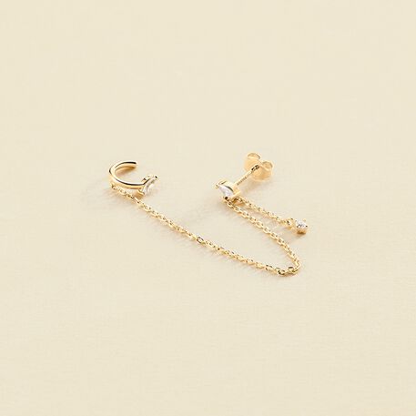 Ear cuff AMAS - Crystal / Golden - All jewellery  | Agatha