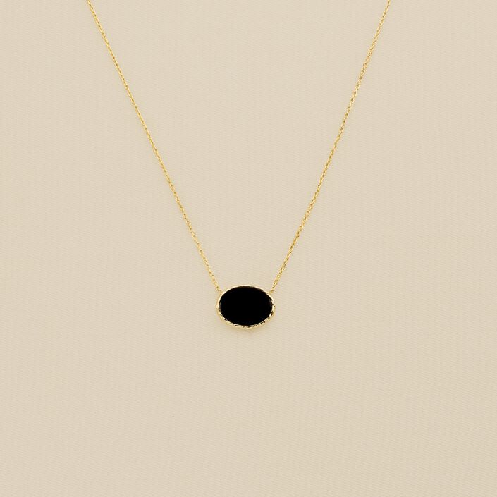 Mid-length necklace ATMA - Onyx/ green - All jewellery  | Agatha