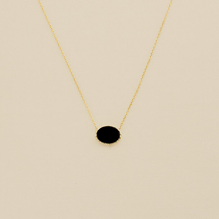 Mid-length necklace ATMA - Onyx/ green - All jewellery  | Agatha