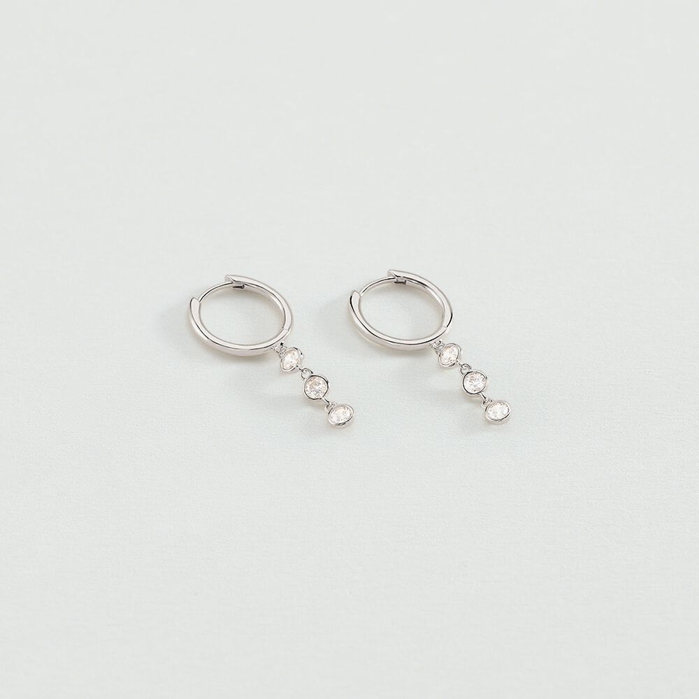 Hoops BRILLANT - Crystal / Silver - Earrings  | Agatha