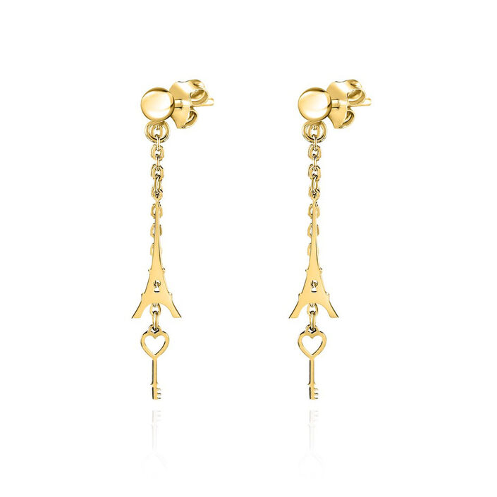 Long earrings EIFFEL KEY - Golden - All earings  | Agatha