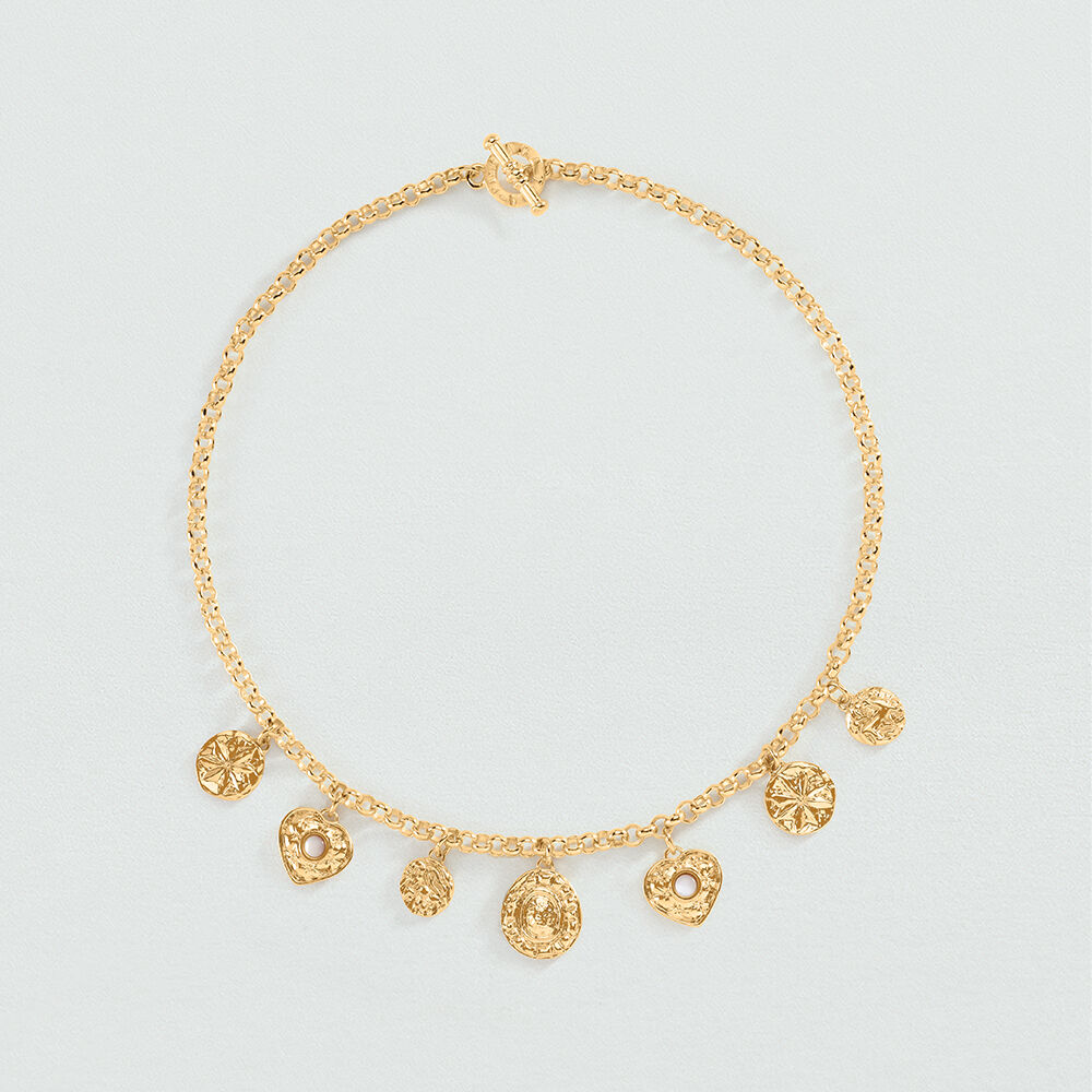 Choker necklace PONT DES ARTS - Golden / White - Atelier parisien  | Agatha