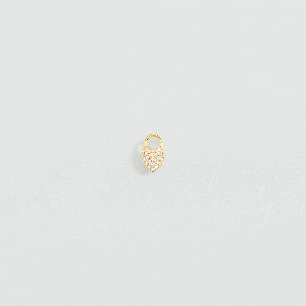 Pendant PAV&Eacute; HEART - Crystal / Golden - New arrivals  | Agatha