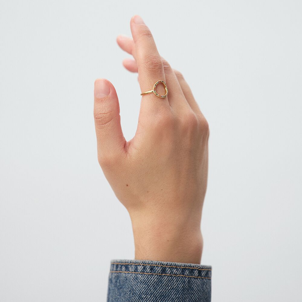Thin ring RAINBOW - Multicolor / Gold - Coloured jewels  | Agatha