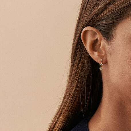 Long earrings BELOVED - Crystal / Golden - All jewellery  | Agatha