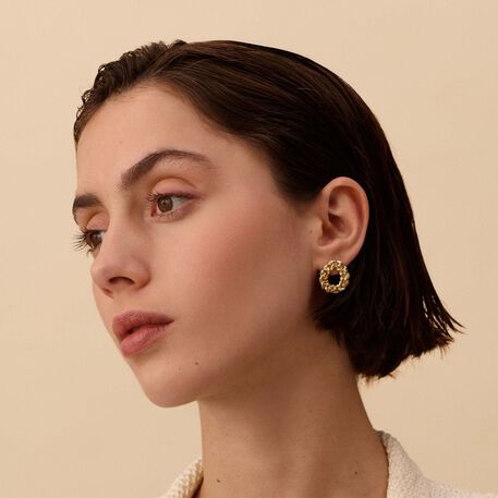 Long earrings EAR1TRESSE - Golden - All jewellery  | Agatha