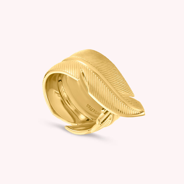 Large ring PLUME - Golden - All jewellery  | Agatha