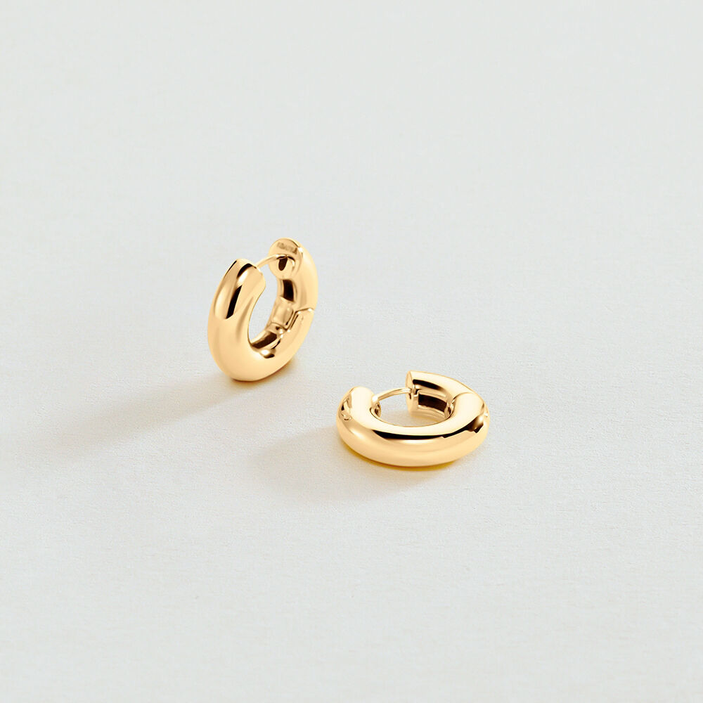 Hoops LEO - Golden - Earrings  | Agatha