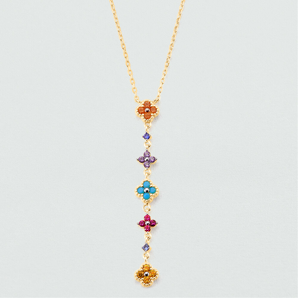 Choker necklace BELOVED - Multicolor / Gold - Choker necklace  | Agatha