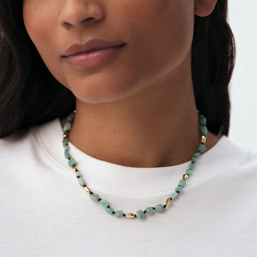 Choker necklace ODYSSEE - Turquoise / Gold - Choker necklace  | Agatha