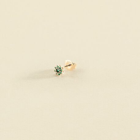 Piercing stud FLEURIE - Turquoise / Gold - All jewellery  | Agatha