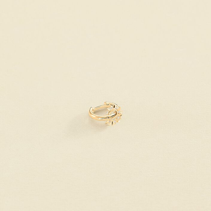 Hoop piercing SUNSHINE - Crystal / Golden - All jewellery  | Agatha